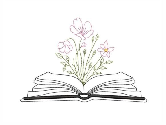 Book with Flowers: A Timeless Embroidery Motif for Modern Crafters