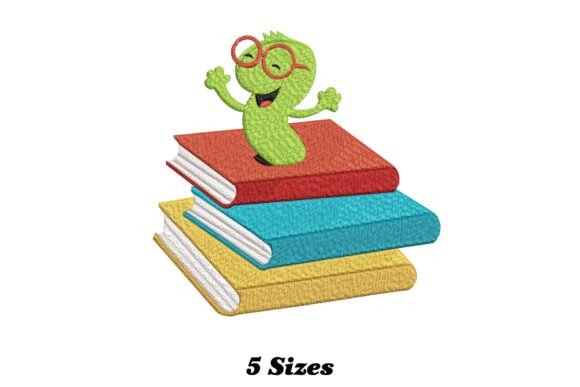 Book Worm: A Versatile Embroidery Design for Textile Enthusiasts