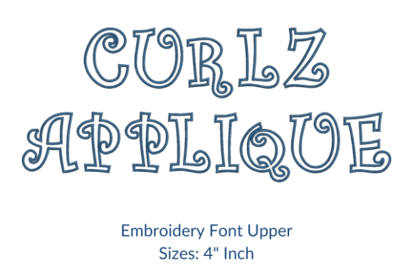 Curlz Applique Fonts Embroidery Design Guide