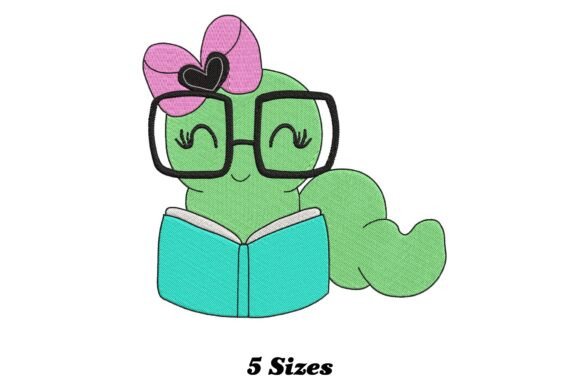 Delightful Book Worm: Elevating Textile Projects with Character-Driven Embroidery