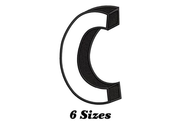 Elegant Letter C: A Versatile Embroidery Asset for Textile Projects