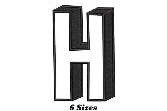 Elegant Letter H: A Stylish Embroidery Design for Modern Creators