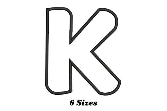 Letter K Outline: A Vibrant Embroidery Design for Stylish Updates
