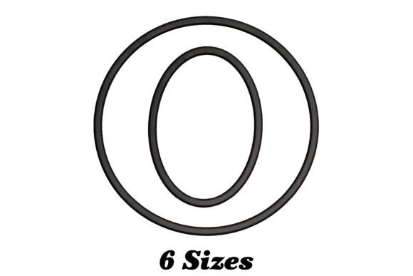 Letter O Outline: A Stylish Embroidery Design