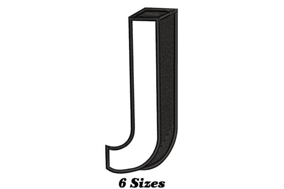 Stylish Letter J: A Vibrant Embroidery Design for Your Projects